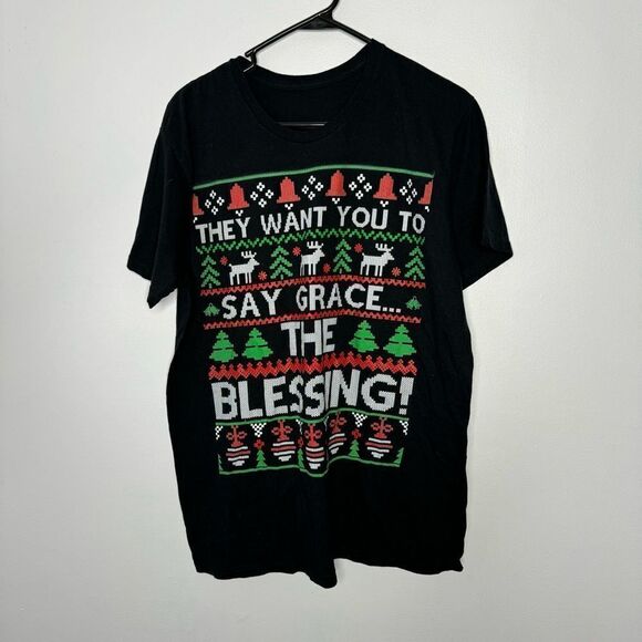 They Want You Say Grace The Blessing Christmas tee - Picture 1 of 5